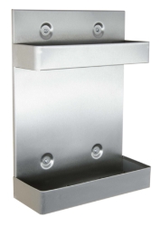 6 x 1 Ltr Trigger Spray Bottle Holder  -  Brushed Stainless 